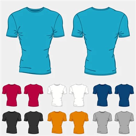 Set Of Templates Colored T Shirts For Men Stock Vector Image By