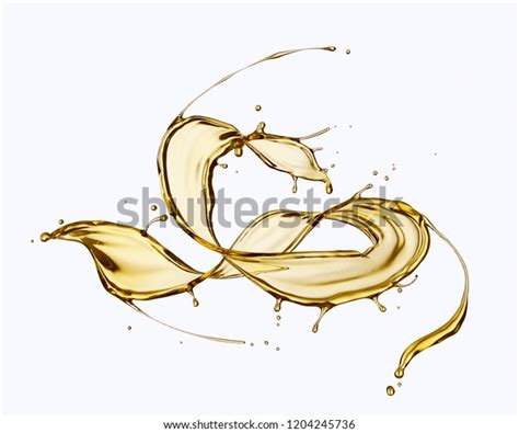 Olive Engine Oil Splash Isolated On Stock Illustration 1204245736