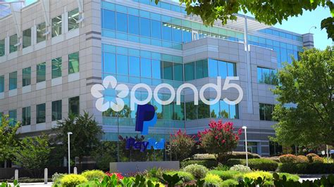 Establishing Shot Of PayPal Headquarters In Silicon Valley California Stock Footage PayPal