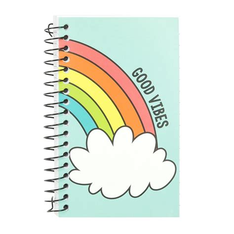 How to personalize your spiral notebooks by changing the cover. MINI SPIRAL NOTEBOOK - GOOD VIBES RAINBOW | Book cover diy, Diy notebook cover, Diy notebook ...