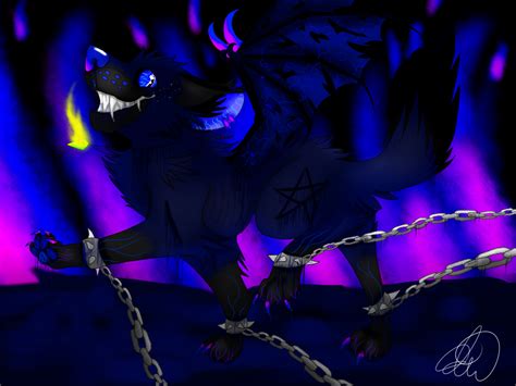 Demonic Wolf By Handsterbuttonz On Deviantart