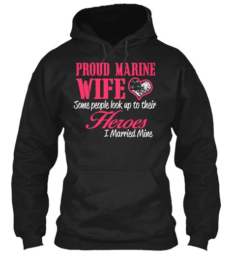 Proud Marine Wife Gildan Hoodie Sweatshirt Ebay
