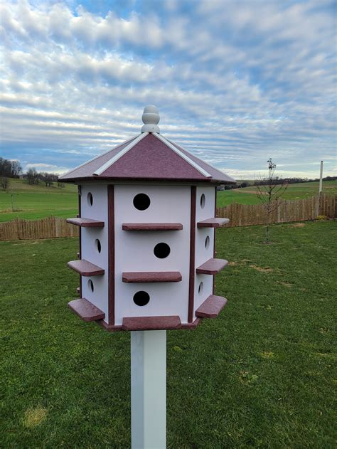 Purple Martin Bird House 18 Nesting Compartments Amish Etsy