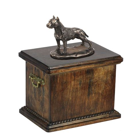I had this mentality with mine. Solid Wood Casket American Staffordshire Terrier cropped ...