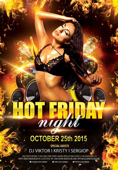 free hot friday night party flyer psd template by is the best way to promote your