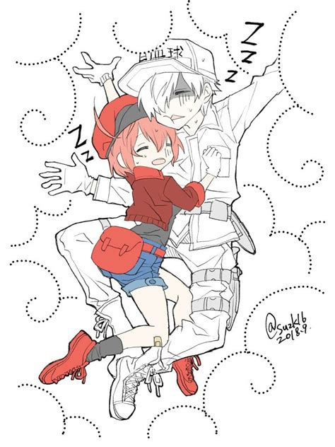 Pink Blood Anime Group Muse Art Red Blood Cells Couple Illustration