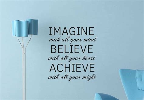 Imagine Believe Achieve Wall Decal Sticker