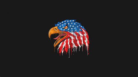 X American Flag Eagle Minimal K P Resolution Hd K Wallpapers Images Backgrounds