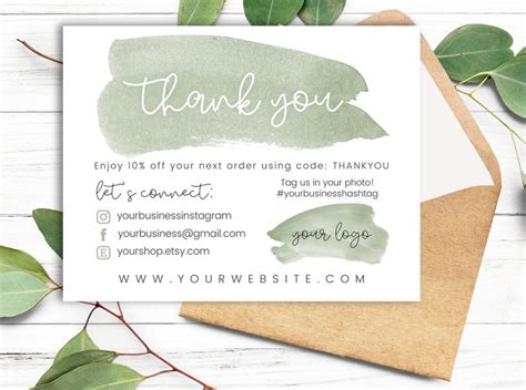 Check spelling or type a new query. Olive Green Business Thank You Card Template Thank you | Etsy
