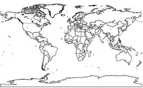 World Map With Countries Without Labels World Map Coloring Page