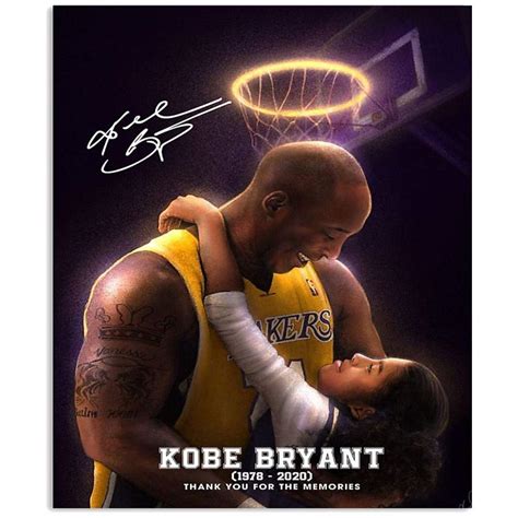 Kobe Bryant And His Daughter Rest In Peace Vertical Poster Thomaspetals