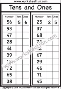 Children are asked to cut and paste the correct number of crayons for each row. Numbers - Place Value / FREE Printable Worksheets ...