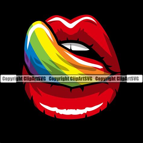 Sexy Lips Rainbow Tongue Lick Licking Face Gay Lbgt Mouth Mask Etsy
