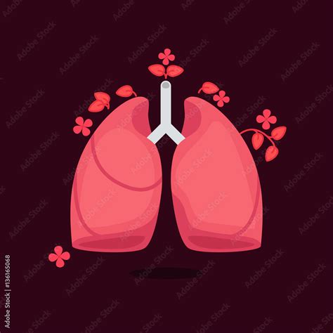 Lungs Vector Illustration Stock Vektorgrafik Adobe Stock