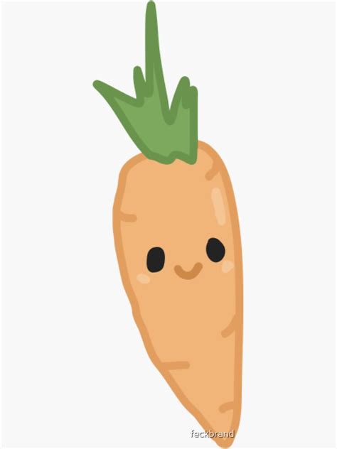 Cute Carrot Veggie Sticker For Sale By Feckbrand Redbubble