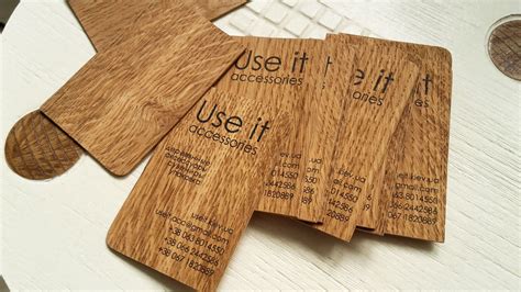 Wooden Business Cards One Sided Full Color Printing Wood Tags Etsy