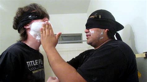 Two Guys Shave Each Other Blindfolded Youtube