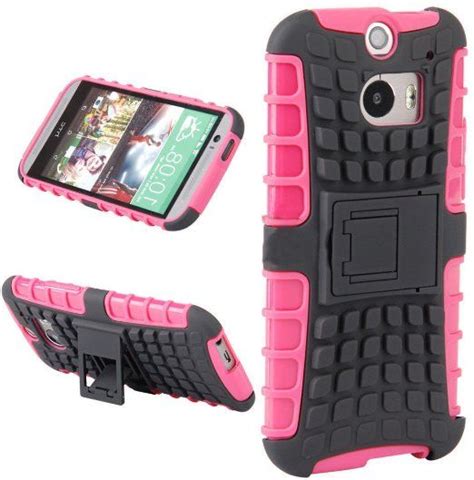 Mylife Hot Pink And Black {rugged Design} Two Piece Neo Hybrid Shockproof Kickstand Case For