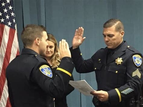 Watch Pleasanton Police Departments Newest Police Officer Sworn In By