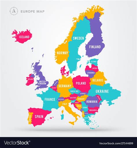 Europe Continent Europe Map World Geography Map General Knowledge