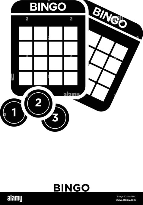 Icono De Bingo Sobre Fondo Blanco En Negro Vector Icono Ilustración Imagen Vector De Stock Alamy