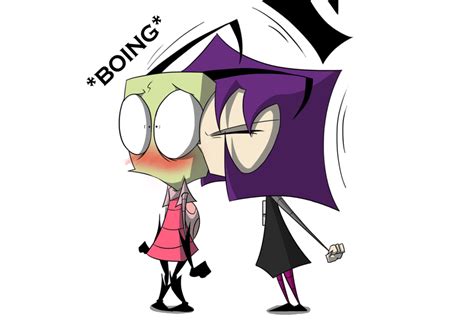 Invader Zim Gaz And Zim Kiss