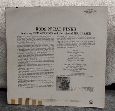 Rods N Ratfinks Rat Fink Original Vinyl Record Mr Gasser And Weirdos Daddy Roth Ebay