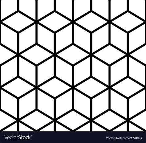 Geometric Pattern Cube Seamless Royalty Free Vector Image