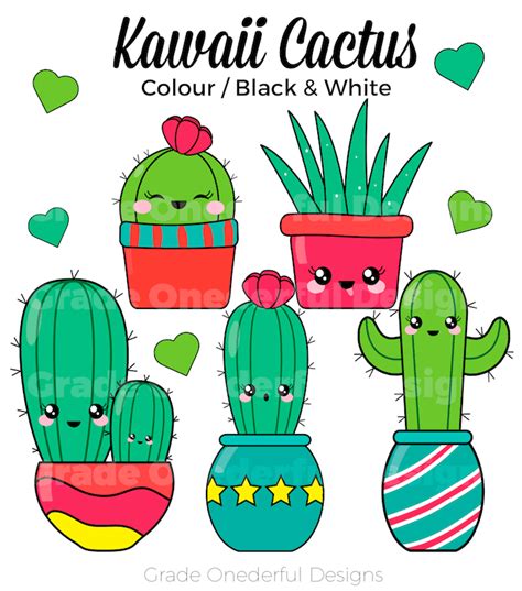 Cute Kawaii Cactus Clipart And Free Cactus Paper Cactus Clipart