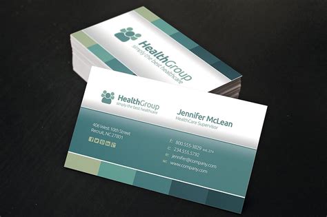 Use our shape library, fonts and color palettes to experiment with new possibilities. Healthcare Business Cards ~ Business Card Templates ...