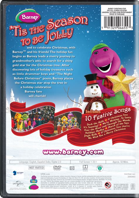 Barney Christmas Star Own And Watch Barney Christmas Star Universal