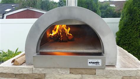 Bertello wood & gas fired outdoor pizza oven. ilFornino F- Series Mini Professional Stainless Steel Wood ...