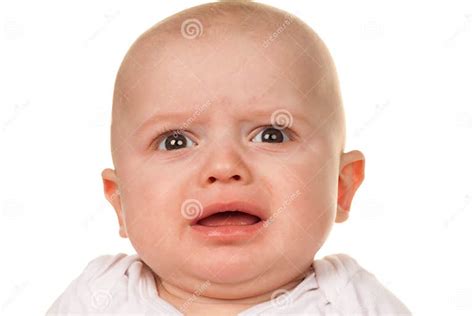 Face Of A Crying Sad Babies Stock Image Image Of Support Expression