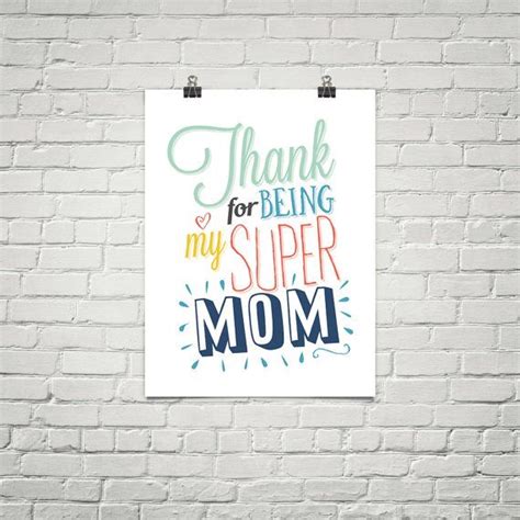 Mother Day T Home Print Quote Print Printable Art T Etsy Mom