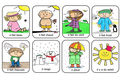 French Worksheets The Weather Masayu Web