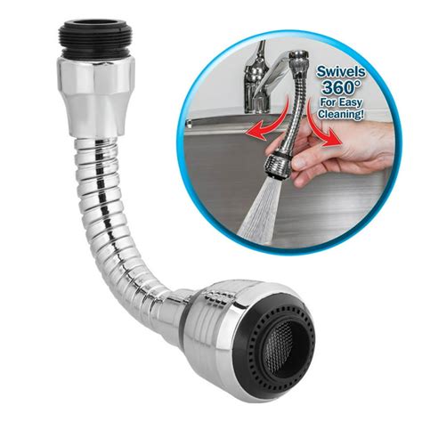 360 Degree Kitchen Sink Tap Faucet Extender Universal Stainless Steel