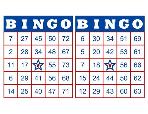 Bingo Cards 1000 Cards 2 Per Page Immediate Pdf Download Etsy In 2020