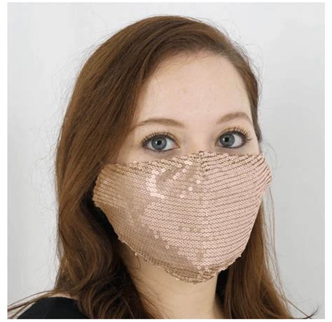 Women Fashion Face Mask 104 Gold E Church Suits For Less