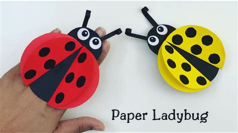 Diy Paper Ladybug Finger Puppet Origami Bird Finger Puppet Origami