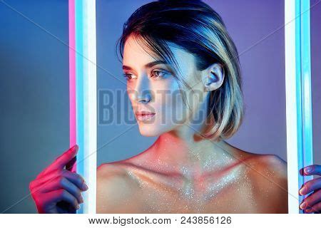 Sexy Woman Neon Light Image Photo Free Trial Bigstock