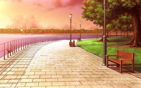 Summer Anime Park Background Img Rush
