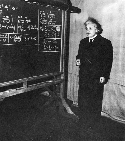 The Only Known Photo Of Albert Einstein With His Energy Mass Equation