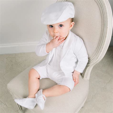 Miles White Terry 3 Piece Short Suit Baby Beau And Belle Ropa Para