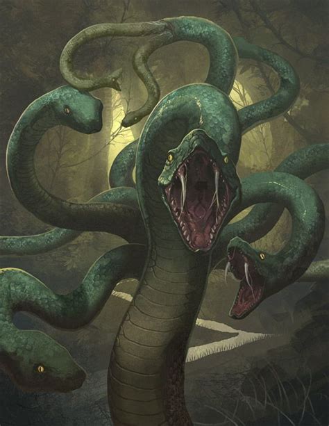 Hydra By ~njoo On Deviantart Mystical Creatures Mythical Creatures