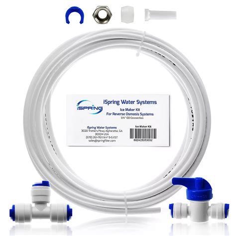 ispring fridge connection and ice maker kit for reverse osmosis water systems 20ft 1 4 in