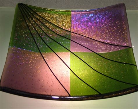 Multi Layer Fused Glass Plate Etsy