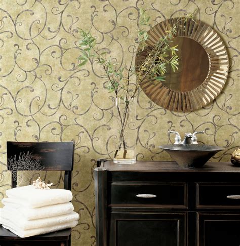 Chesapeake By Brewster Mlv34028 Modern Living Beige Jenney Wallpaper