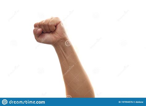 Punch Hand Fists Knuckle Isolated On White Stock Photo Image Of Shot