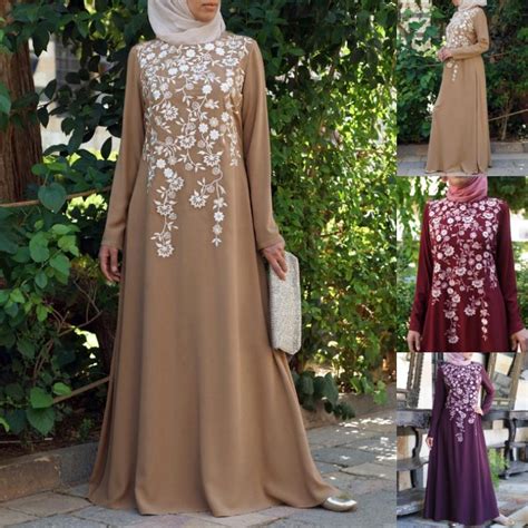 buy elegant women s turkish muslin islam dubai abaya dress long dress headscarf dress chiffon