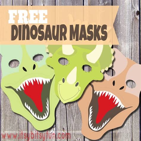 DIY Printable Dinosaur Mask Template in Different Shapes - Truly Hand